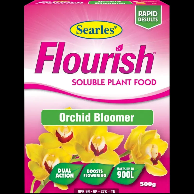 Searles Flourish Orchid Bloomer Fertiliser – Water-Soluble Plant Food 500g